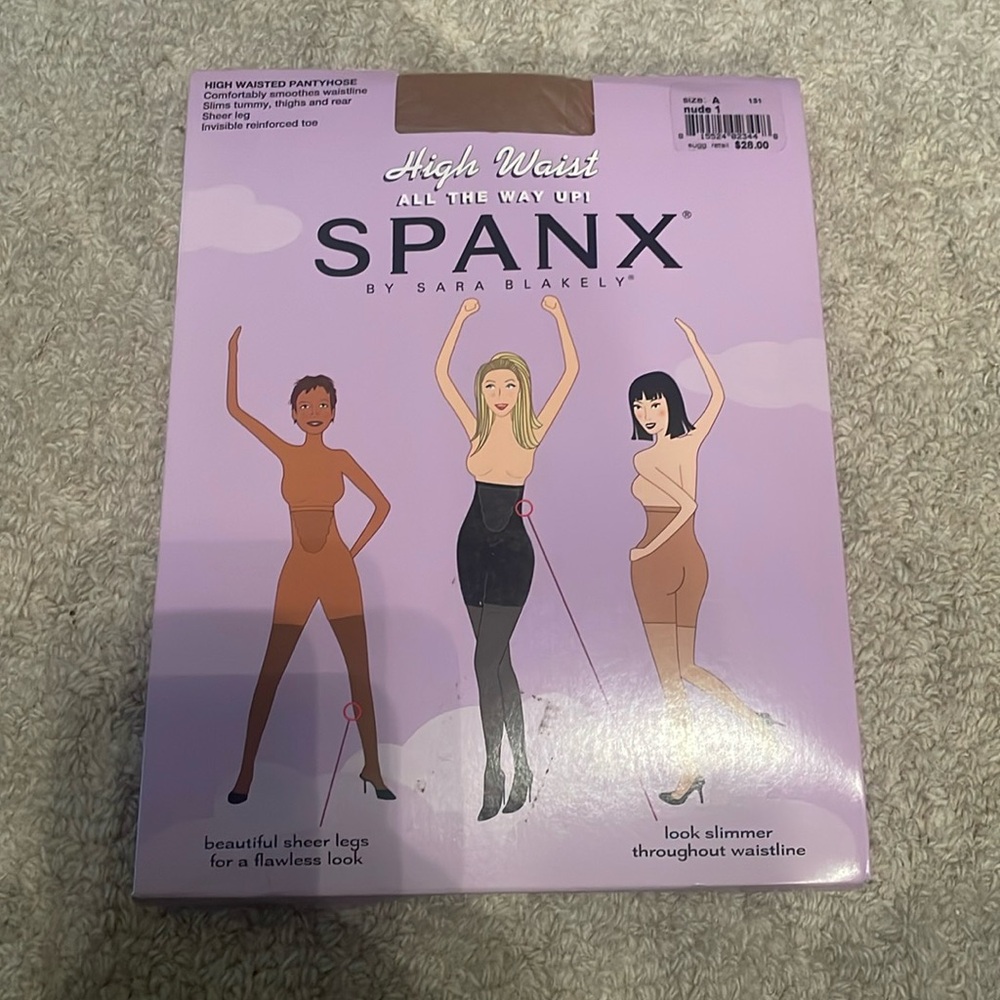 Spanx High Waisted Pantyhose - Size A - Nude